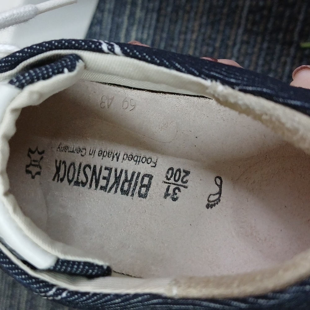 Birkenstock Kids Arran Canvas Sneaker Shoes Blue (Brand New) Size 31 Kids 13 - Picture 7 of 9